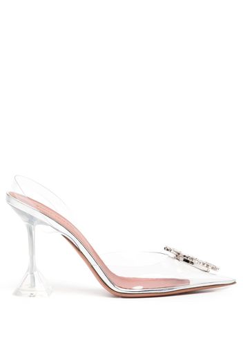 Amina Muaddi Begum 90mm slingback pumps - Silber