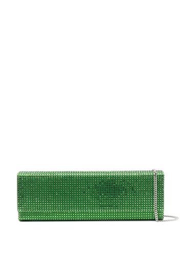 Amina Muaddi Paloma crystal-embellished clutch bag - Grün