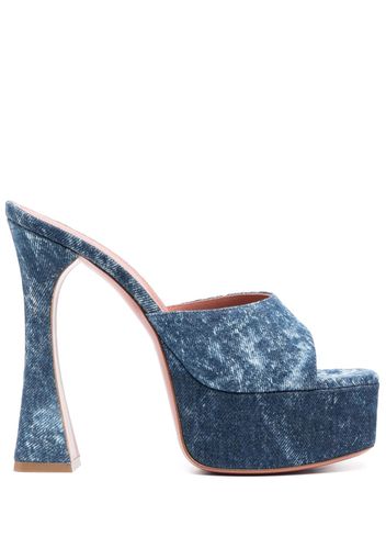 Amina Muaddi Dalida Mules 150mm - Blau