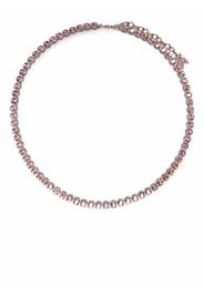 Amina Muaddi crystal tennis necklace - Silber