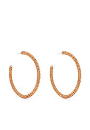 AMINA MUADDI Cameron Large hoop earrings - Orange