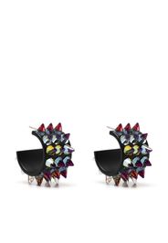 Amina Muaddi Karma spiked hoop earrings - Schwarz