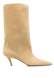 Amina Muaddi Fiona 70mm pointed-toe boots - Gelb