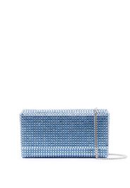 Amina Muaddi Paloma crystal-embellished clutch bag - Blau