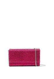 Amina Muaddi Paloma crystal-embellished clutch bag - Rosa