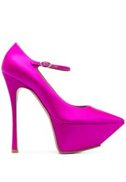 Amina Muaddi Angelica 150mm satin pumps - Rosa