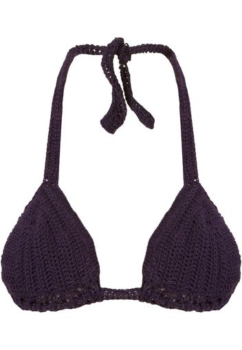 Amir Slama knit triangle bikini top - Blau