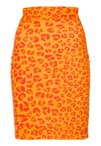 Amir Slama Rock mit Leoparden-Print - Orange