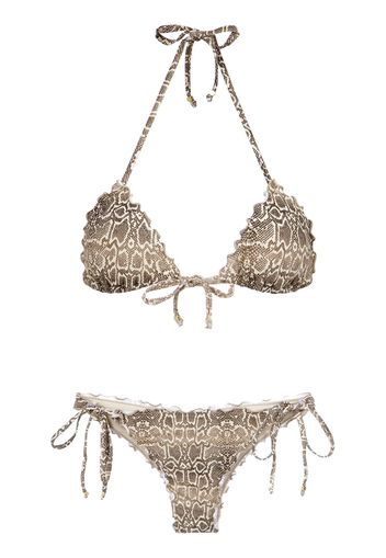 Amir Slama Bikini mit Print - Nude