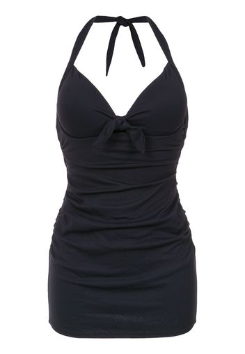 Amir Slama draped swimsuit - Schwarz