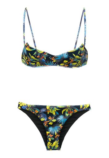 Amir Slama Bikini mit Print - Grün