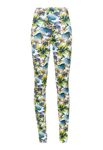 Amir Slama Leggings mit Print - Weiß