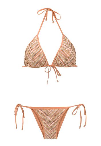 Amir Slama Bikini mit Print - Nude