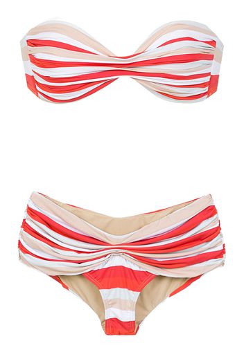 Amir Slama Gestreifter Bikini - Rot