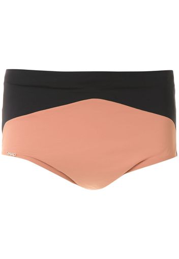 Amir Slama Badehose in Colour-Block-Optik - Schwarz