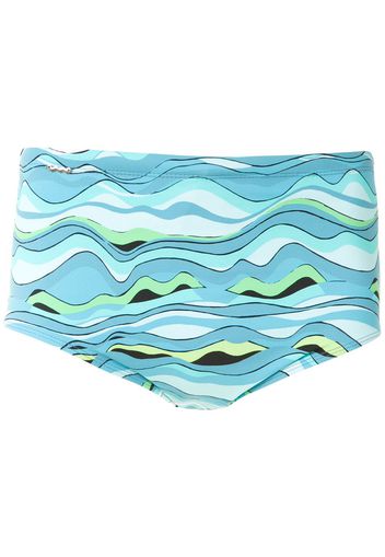 Amir Slama Badehose mit Print - Blau