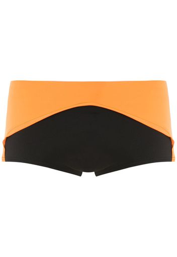 Amir Slama Badehose in Colour-Block-Optik - Schwarz