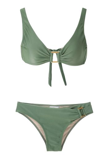 Amir Slama Bikini mit Metallic-Effekt - Grün