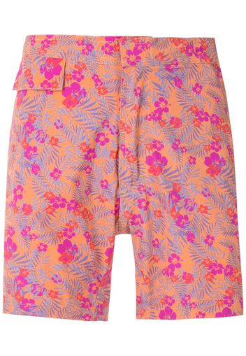 Amir Slama Badeshorts mit Blumenmuster - Orange