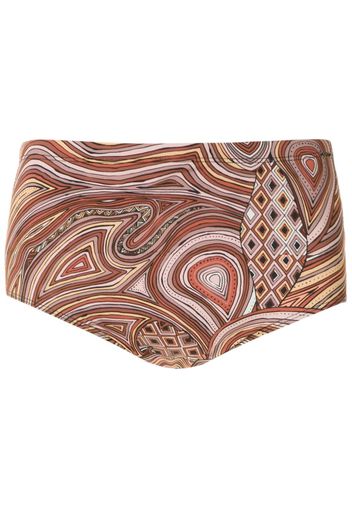 Amir Slama Badehose mit "Marajoara"-Print - Nude