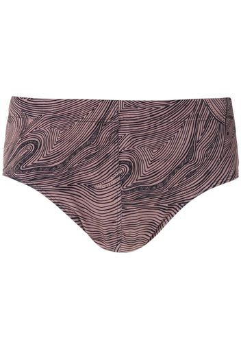 Amir Slama Badehose mit "Marajoara"-Print - Nude