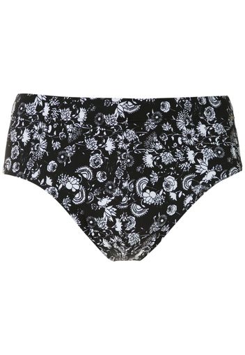 Amir Slama Badehose mit "Margaridas"-Print - Schwarz