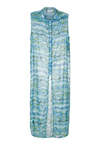 Amir Slama Kaftan mit Print - Blau