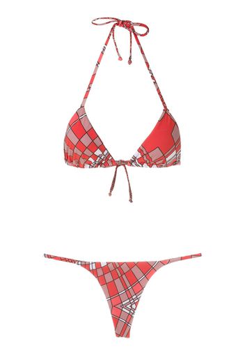 Amir Slama 'Geométrico' Triangel-Bikini - Rot