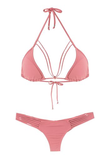 Amir Slama Bikini mit Riemen - Rosa