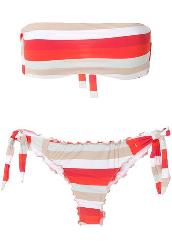 Amir Slama Bikini mit Bandeau-Top - Mehrfarbig