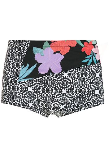 Amir Slama Badehose mit Hibiskus-Print - Mehrfarbig