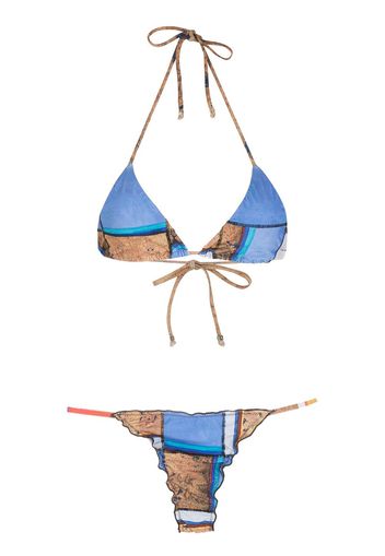 Amir Slama Gestreifter Bikini - Blau