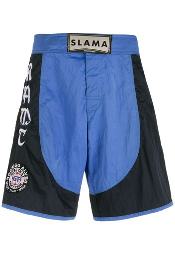 Amir Slama Luta Shorts mit Patches - Blau