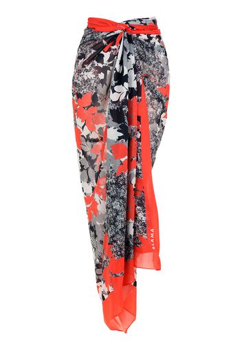 Amir Slama Sarong aus Seide mit Blumen-Print - Mehrfarbig