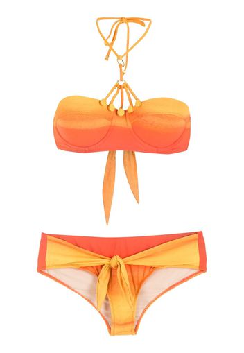 Amir Slama Gestreifter Bikini mit Ombré-Effekt - Orange