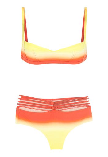 Amir Slama Zweifarbiger Bikini - Orange