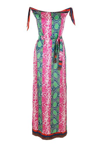 Amir Slama Kleid mit Schlangenleder-Print - Mehrfarbig