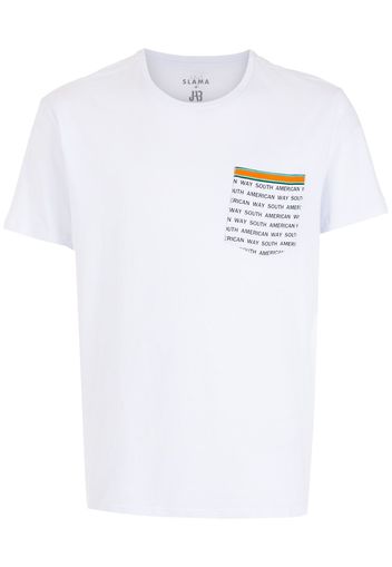 Amir Slama T-Shirt mit Slogan-Print - Weiß