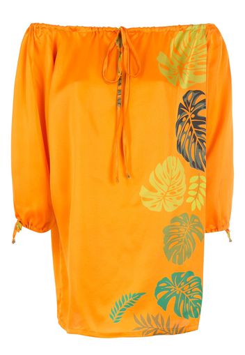 Amir Slama Minikleid mit Print - Orange