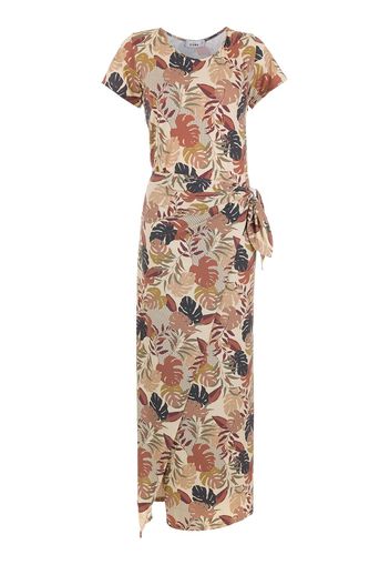 Amir Slama Maxikleid mit Print - Nude