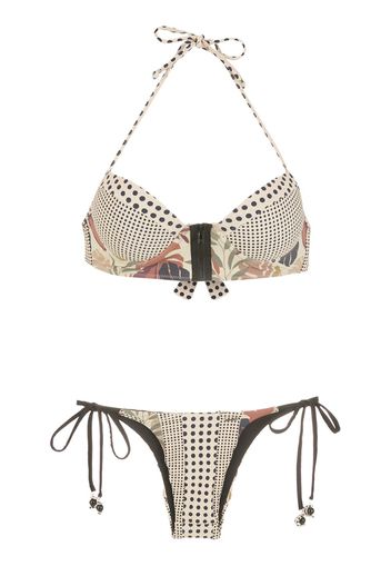 Amir Slama Bikini mit Polka Dots - Nude