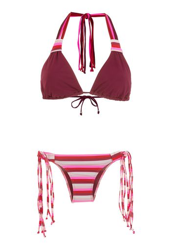 Amir Slama Gestreifter Bikini - Rosa