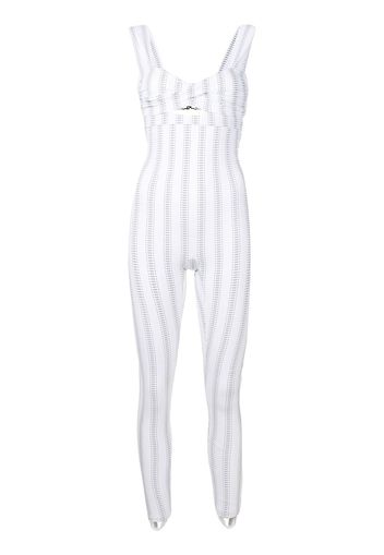 Amir Slama twist-detail sleeveless jumpsuit - Weiß
