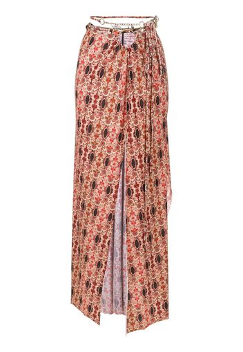 Amir Slama Wickelkleid mit Blumen-Print - Rot