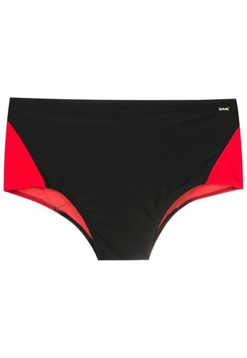 Amir Slama Badehose in Colour-Block-Optik - Schwarz