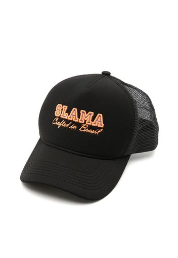 Amir Slama Baseballkappe mit Logo-Stickerei - Schwarz