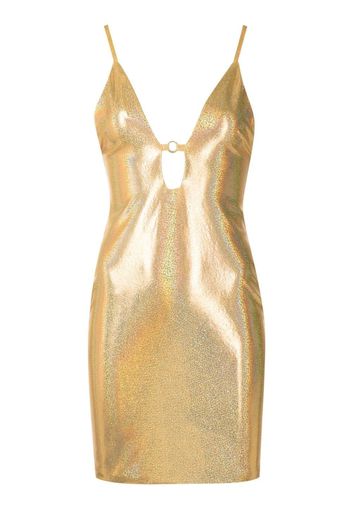 Amir Slama Metallisches Minikleid - Gold