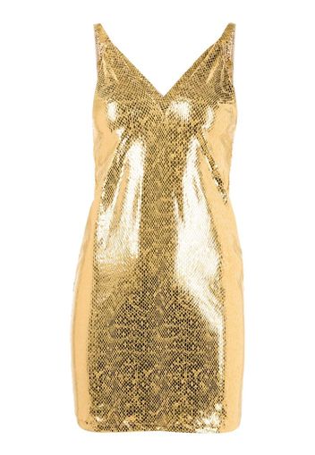 Amir Slama Metallic-Minikleid - Gold