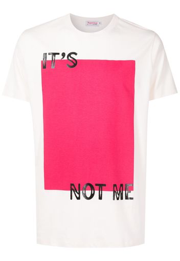 Amir Slama T-Shirt mit grafischem Print - Nude