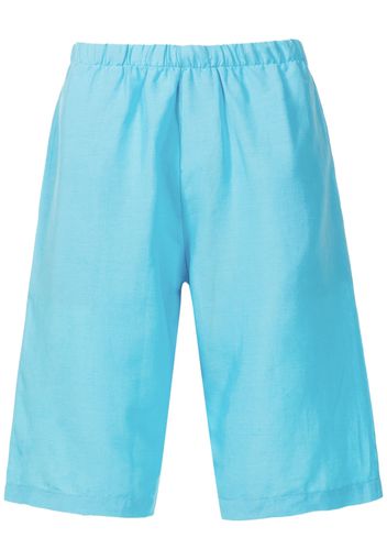 Amir Slama elasticated-waistband linen shorts - Blau